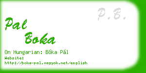 pal boka business card