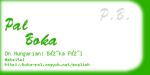 pal boka business card
